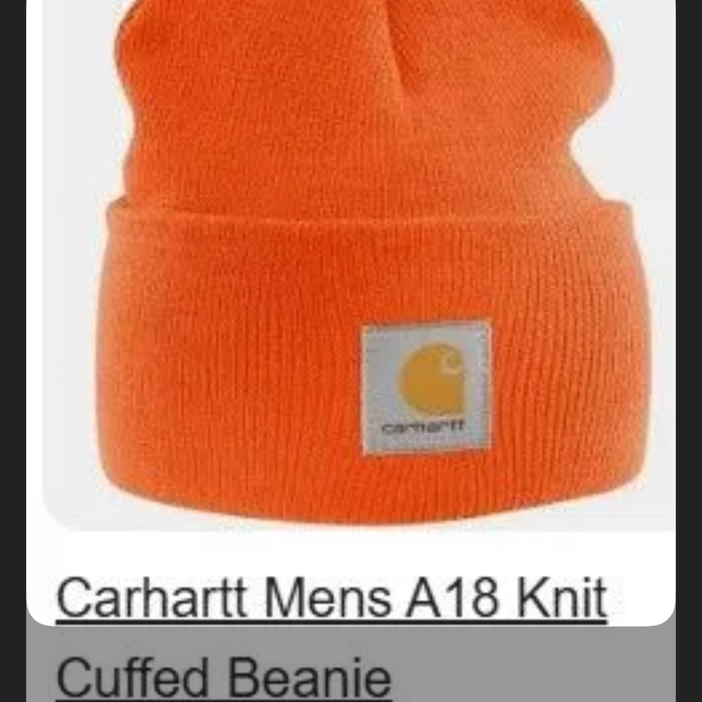 Carhartt Orange Knit Cuffed Beanie